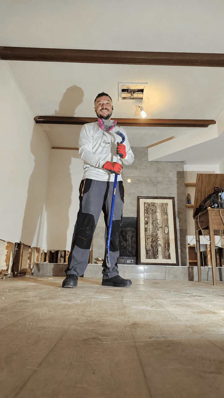 Cameron, founder of RestorNet, on a decontamination job